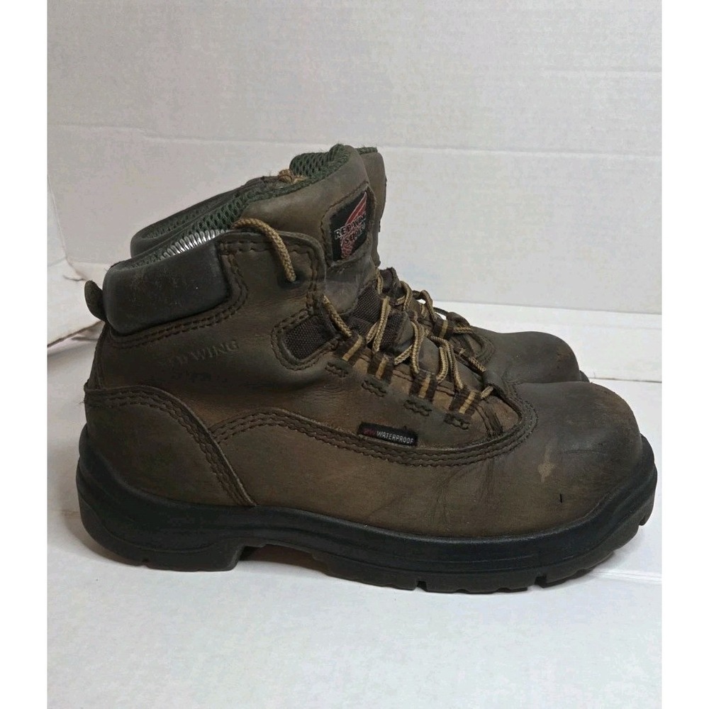 Red Wing Womens 2340 King Toe Waterproof Steel Toe Work Boots Brown Size 7 B